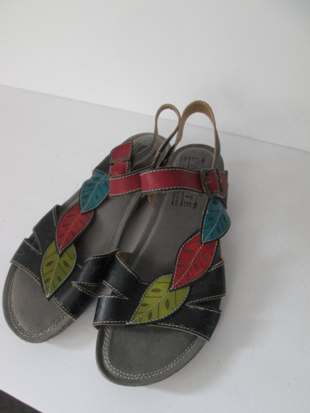 Spring Step L'Artiste Women Sandals Multicolor Leather Leaf Kukonda 40 / US 9